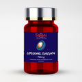 Premium Nutrient Delivery SPAWN NUTRA Liposomal Curcumin 750mg supplement in a red bottle with capsules.