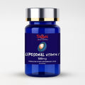 Liposomal Vitamin C Supplement bottle with 500mg capsules by SPAWN NUTRA for enhanced absorption.